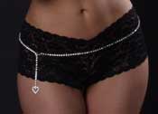 Ladies Rhinestone Heart Belly Chain   [SOLD OUT]
