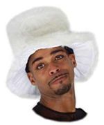 Pimp Hat - Fur Bucket (White Base/White Trim)