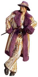 "Gold Minky Velvet w/Purple Fur Pimp Costume [ONE LEFT, DEEP DISCOUNT]"