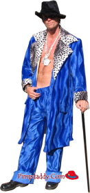 Pimp Suit - Blue w/Snow Leopard Valboa Basic