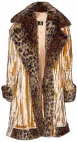 Pimpdaddy&reg; Big Baller&trade; Pimp Suits - Gold Minky Velvet w/ Leopard Fur Suit