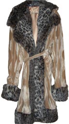 Pimpdaddy&reg; Premium Pimp Suits - Gold Valboa with Leopard Fur Pimp Suit