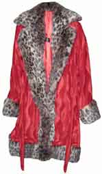 Pimpdaddy&reg; Premium Pimp Suits - Red Valboa w/Leopard Fur Pimp Suit  [SOLD OUT]