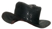 Ladies' Black Sequin Pimp Hat   [SOLD OUT]