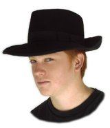 Pimp Hat - Smooth Black Fedora  ONE LEFT