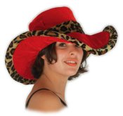 Pimp Hat - Red & Leopard
