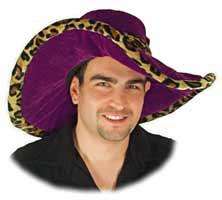 Pimp Hat - Purple & Leopard