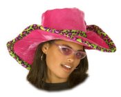 Ladies Pimp Hat - Pink w/Crazy Trim