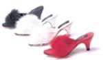 Ladies Furry 2.5 Inch Heels