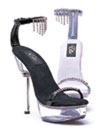Ladies 6 Inch Rhinestone Sandal With Ankle Strap