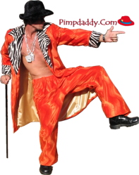 Pimp Suit - Orange w/Zebra Valboa Basic & Hat