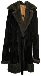 Pimpdaddy&reg; Premium Pimp Suits - Black Valboa with Gray/Black Fur Pimp Suit
