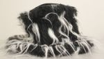 Black and White Shaggy Spots Hat