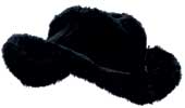 Black Fur Pimp Hat