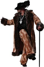 Dark Gold w/Leopard Fur Valboa Suit [SOLD OUT]