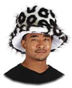 "Pimp Hat - Fur Bucket ""O"" Black and White Shag [SOLD OUT]"