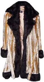Pimpdaddy&reg; Big Baller&trade; Pimp Suits - Gold Minky Velvet w/Black Fur Suit