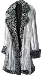 Pimpdaddy&reg; Big Baller&trade; Pimp Suits - Ice Blue Minky Velvet w/Snow Leopard Fur Suit [SOLD OU