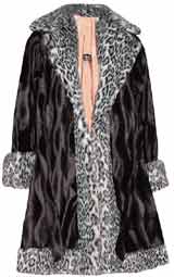 Pimpdaddy&reg; Premium Pimp Suits - Black Valboa w/Snow Leopard Fur Pimp Suit     [SOLD OUT]