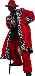 Red w/Zebra Trim Valboa Suit [SOLD OUT]
