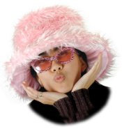 Pink Fur Bucket Pimp Hat